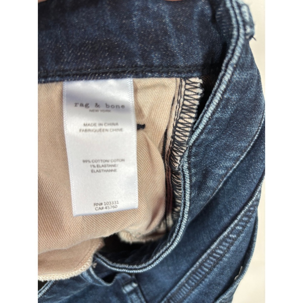 Rag & Bone Dylan Low Rise Boyfriend Jeans Ella Dark Wash Size 27 - Picture 5 of 10